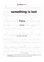 Noten, Akkorde Piana - something is lost