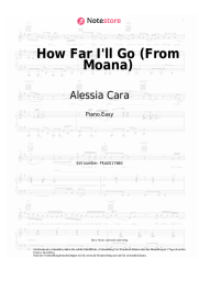 Noten, Akkorde Alessia Cara - How Far I'll Go (From Moana)