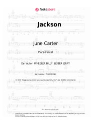 Noten, Akkorde Johnny Cash, June Carter - Jackson