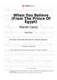 Noten, Akkorde Whitney Houston, Mariah Carey - When You Believe (From The Prince Of Egypt)