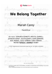 Noten, Akkorde Mariah Carey - We Belong Together