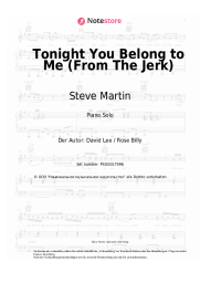 Noten, Akkorde Steve Martin - Tonight You Belong to Me (From The Jerk)