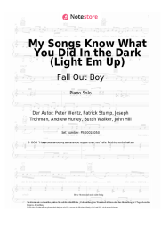 Noten, Akkorde Fall Out Boy - My Songs Know What You Did In the Dark (Light Em Up)