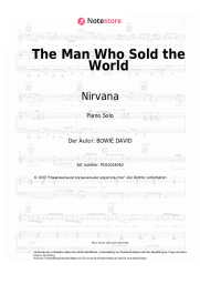 Noten, Akkorde Nirvana - The Man Who Sold the World