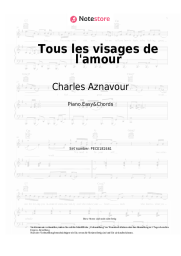 Noten, Akkorde Charles Aznavour - Tous les visages de l'amour