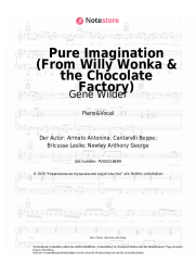 Noten, Akkorde Gene Wilder - Pure Imagination (From Willy Wonka & the Chocolate Factory)