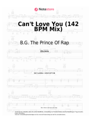 undefined B.G. The Prince Of Rap - Can't Love You (142 BPM Mix)