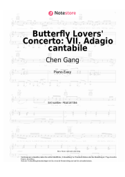 Noten, Akkorde Chen Gang, He Zhanhao - Butterfly Lovers' Concerto: VII. Adagio cantabile