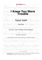 undefined Taylor Swift - I Knew You Were Trouble