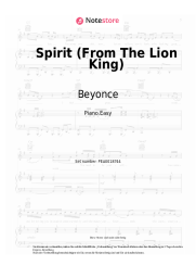 Noten, Akkorde Beyonce - Spirit (From The Lion King)