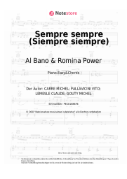 Noten, Akkorde Al Bano & Romina Power - Sempre sempre (Siempre siempre)