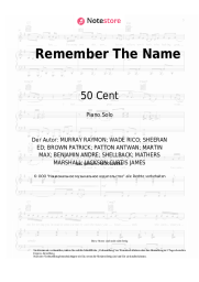 Noten, Akkorde Ed Sheeran, Eminem, 50 Cent - Remember The Name