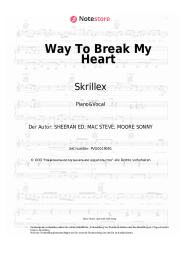 Noten, Akkorde Ed Sheeran, Skrillex - Way To Break My Heart