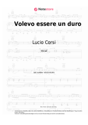 Noten, Akkorde Lucio Corsi - Volevo essere un duro