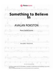 Noten, Akkorde AVALAN ROKSTON - Something to Believe In