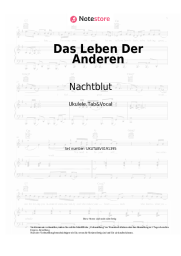 Noten, Akkorde Nachtblut - Das Leben Der Anderen