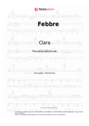 Noten, Akkorde Clara - Febbre