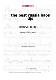 Noten, Akkorde MONSTER DJS - the best russia haos djs