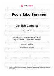 Noten, Akkorde Childish Gambino - Feels Like Summer