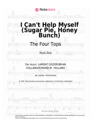 Noten, Akkorde The Four Tops - I Can't Help Myself (Sugar Pie, Honey Bunch)