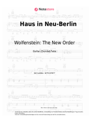 Noten, Akkorde Wolfenstein: The New Order, Mick Gordon - Haus in Neu-Berlin
