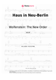 Noten, Akkorde Wolfenstein: The New Order, Mick Gordon - Haus in Neu-Berlin