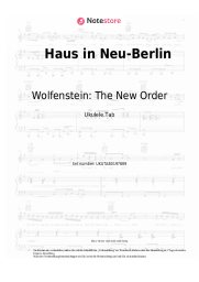 Noten, Akkorde Wolfenstein: The New Order, Mick Gordon - Haus in Neu-Berlin