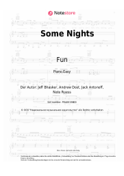 Noten, Akkorde Fun - Some Nights