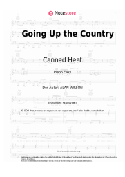 Noten, Akkorde Canned Heat - Going Up the Country