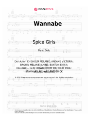Noten, Akkorde Spice Girls - Wannabe