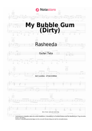 Noten, Akkorde Rasheeda - My Bubble Gum (Dirty)