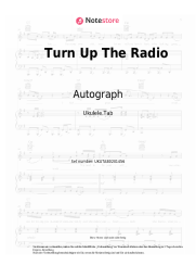 Noten, Akkorde Autograph - Turn Up The Radio