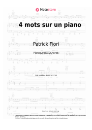 undefined Patrick Fiori - 4 mots sur un piano