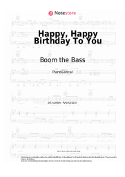 Noten, Akkorde Boom the Bass - Happy, Happy Birthday To You