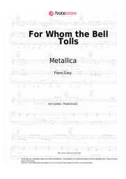 Noten, Akkorde Metallica - For Whom the Bell Tolls