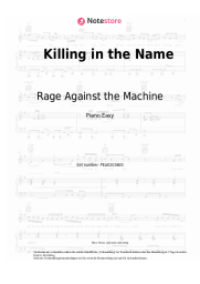 Noten, Akkorde Rage Against the Machine - Killing in the Name 