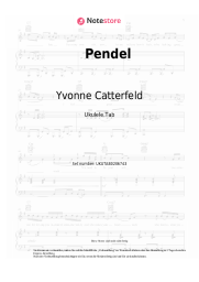 Noten, Akkorde Yvonne Catterfeld - Pendel