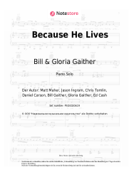 Noten, Akkorde Bill & Gloria Gaither - Because He Lives