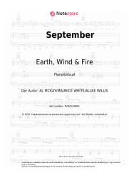 Noten, Akkorde Earth, Wind & Fire - September