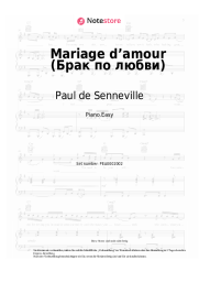 Noten, Akkorde Paul de Senneville - Mariage d'amour