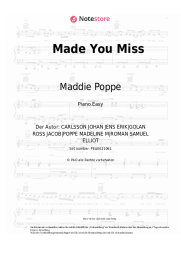 Noten, Akkorde Maddie Poppe - Made You Miss