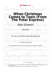 Noten, Akkorde Alan Silvestri - When Christmas Comes to Town (From The Polar Express)