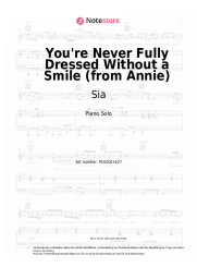 Noten, Akkorde Sia - You're Never Fully Dressed Without a Smile (from Annie)