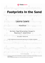 Noten, Akkorde Leona Lewis - Footprints In the Sand