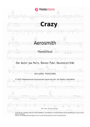 Noten, Akkorde Aerosmith - Crazy