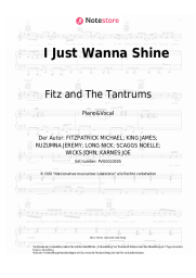 Noten, Akkorde Fitz and The Tantrums - I Just Wanna Shine