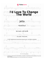 Noten, Akkorde Jetta - I'd Love To Change The World