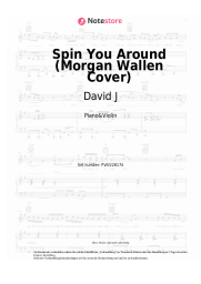 Noten, Akkorde David J - Spin You Around (Morgan Wallen Cover)
