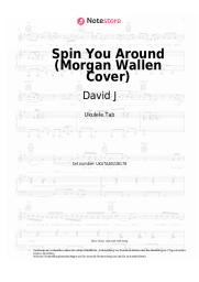 Noten, Akkorde David J - Spin You Around (Morgan Wallen Cover)