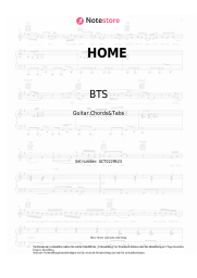 Noten, Akkorde BTS - HOME
